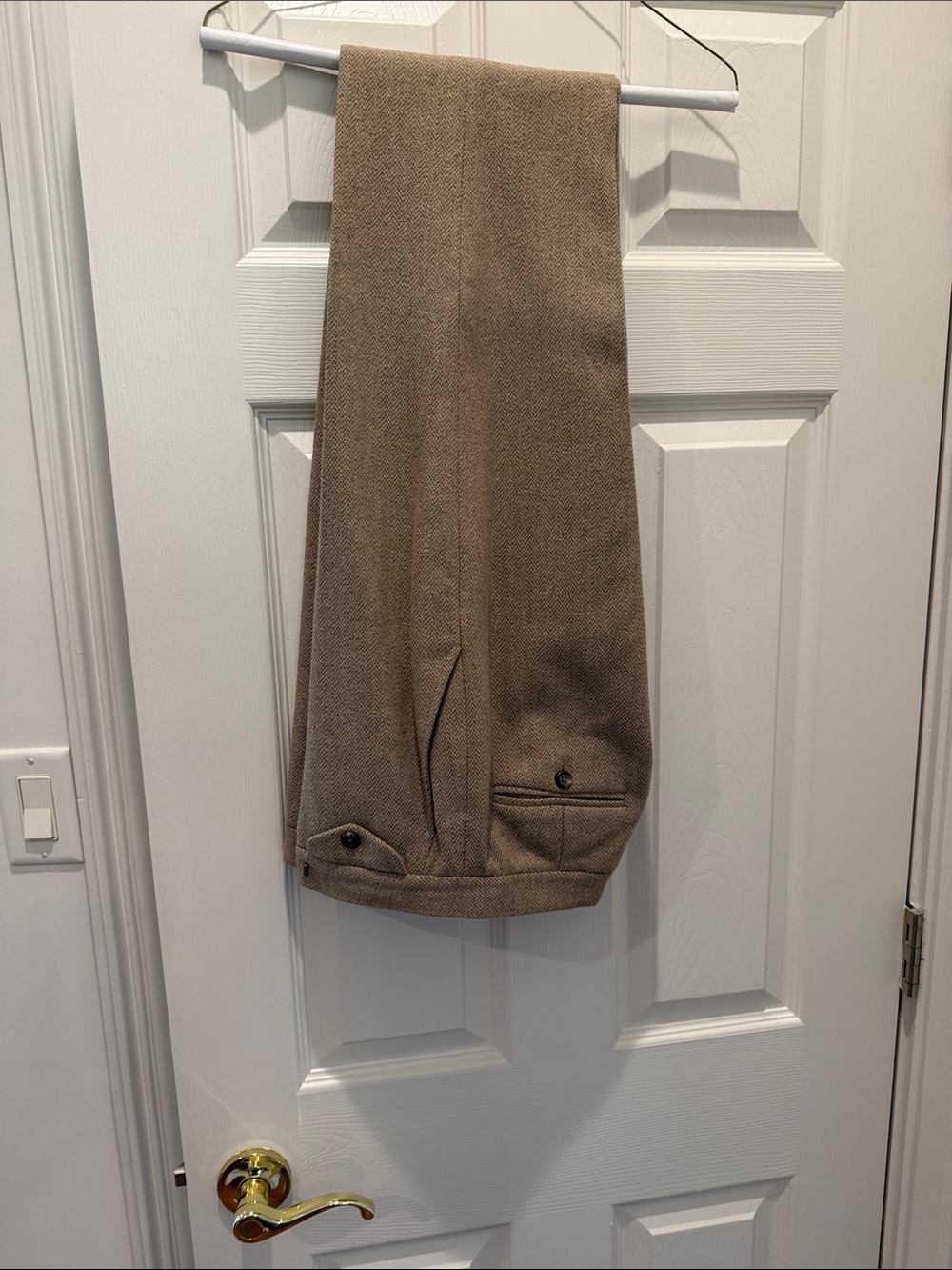 Ralph Lauren Tan Herringbone Women's Dress Pants